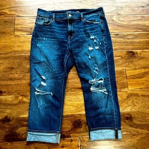 Old Navy Distressed Cropped Jeans